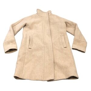 J.Crew Stadium Cloth Cocoon Coat Womens 2 Beige Wool Blend B2770 FA15
